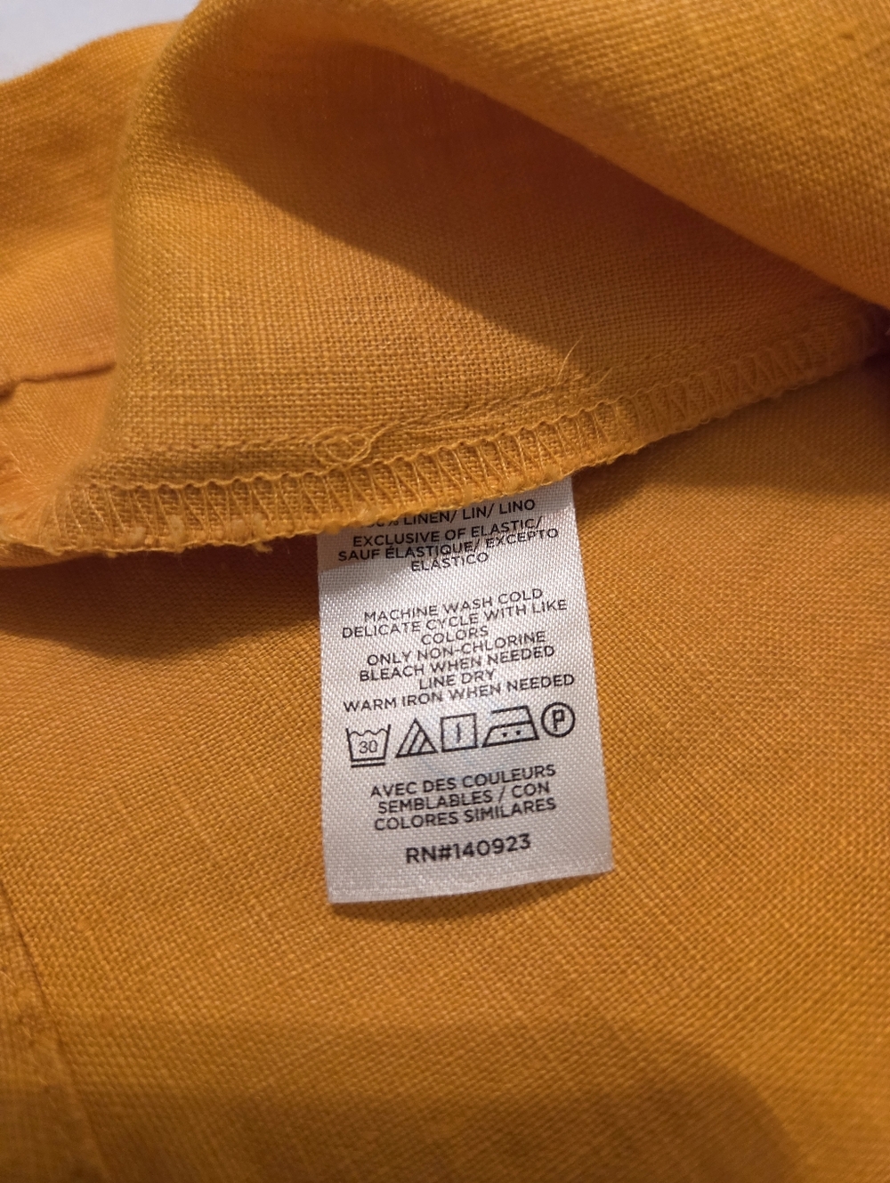 LOFT Beach Rusty Orange 100% Linen Cut Out Puff Sleeve Mini Pocket Dress SZ‎ M - Picture 11 of 14
